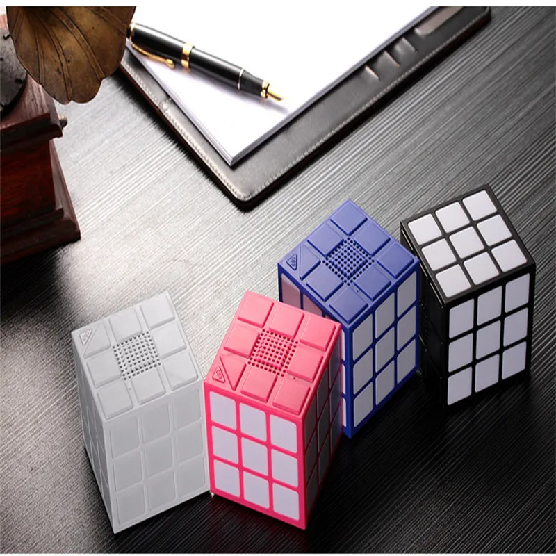 Модные портативные фонари мини-динамик Cube сабвуфер светодиодный