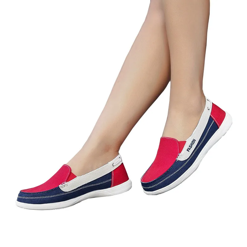 Dropshipping Women Canvas Shoes Woman Ladies Casual Lady Loafers Women's Flats Slip on Tenis Feminino Zapatos | Обувь