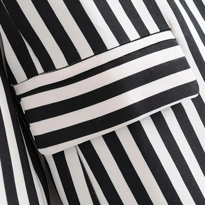 Женские шикарные блейзеры в черную полоску весна осень 2019 повседневные костюмы