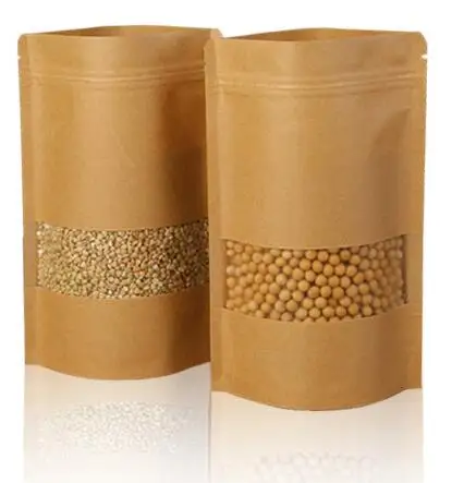 10*15 см коричневая крафт-бумага/алюминиевая фольга клапан на молнии рознипосылка