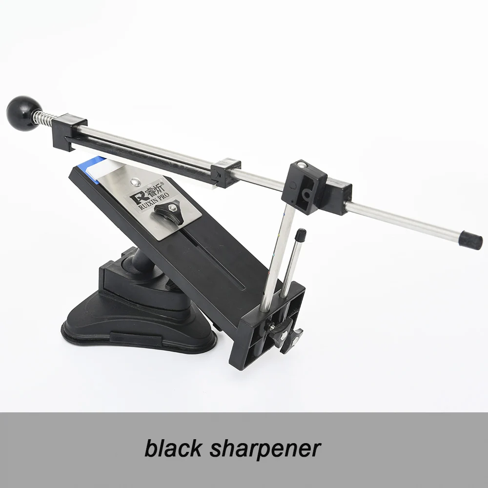 black sharpener 1 Точилка для ножей Система заточки стали Профессиональный алмаз точильного камня камни стержни фиксированный угол шлифовального устройства - Цвет: black sharpener 1