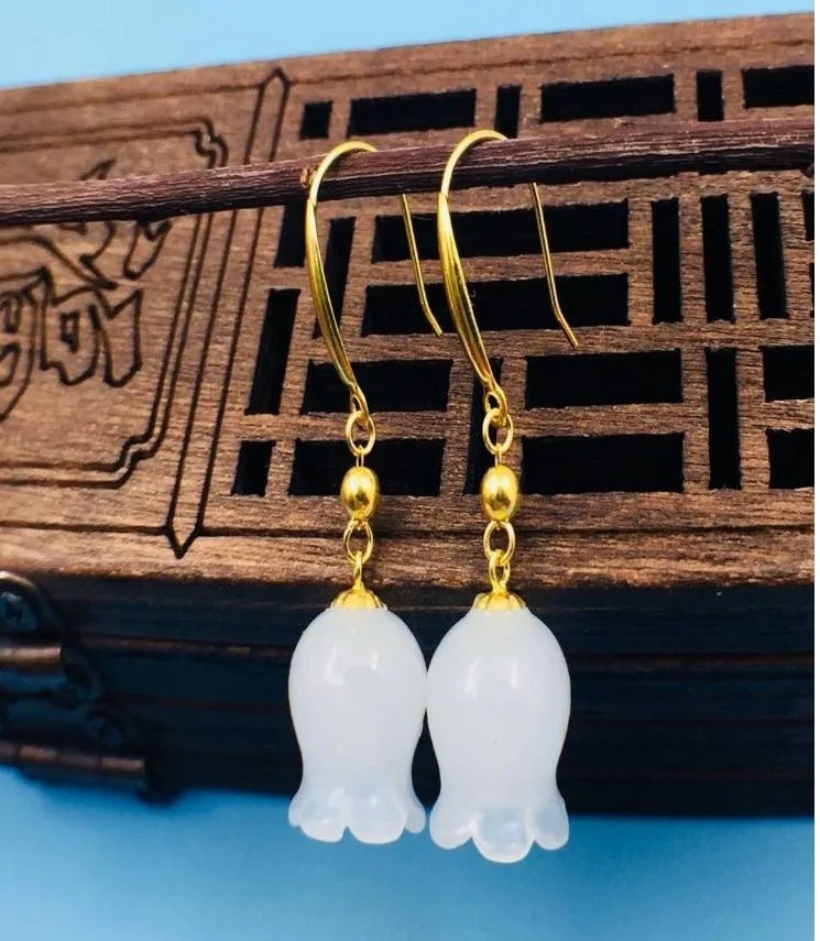 Изящные Ювелирные изделия желтого цвета 100% натуральный агат нефрит бесплатная