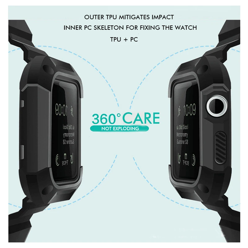 Спортивный ремешок MNWT для Apple Watch 38 мм 42 силиконовый спортивный с защитным чехлом