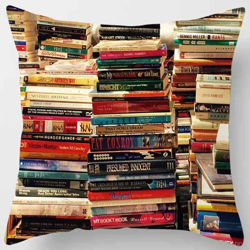 Hot sale beauty books pillow case men women girls ladies square pillow cases home creative color pillow cover 45*45cm