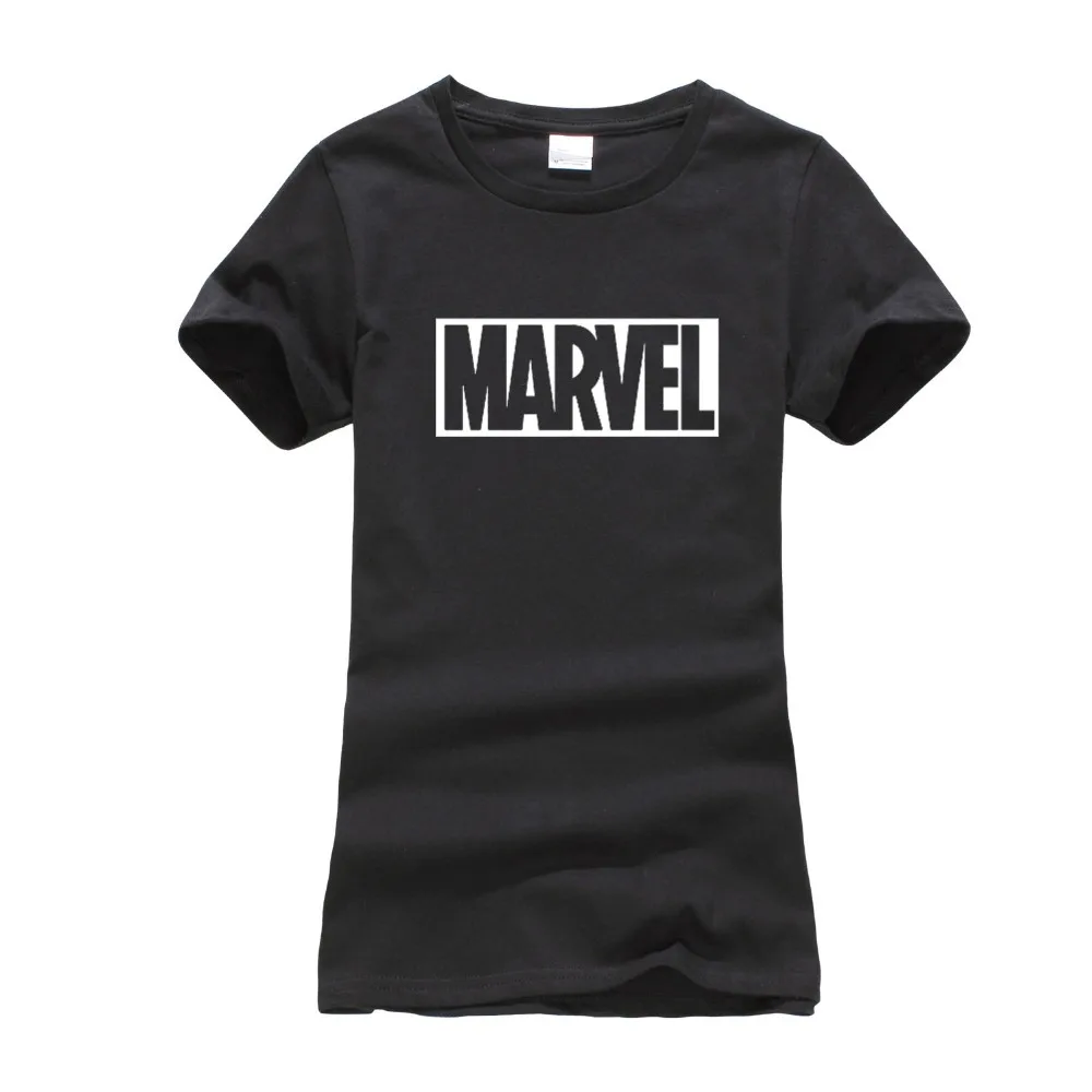 Мода Harajuku Повседневное Для женщин Футболки для женщин в стиле панк-рок Marvel TS Хлопка tumblr футболка Повседневное битник для Famale Топ