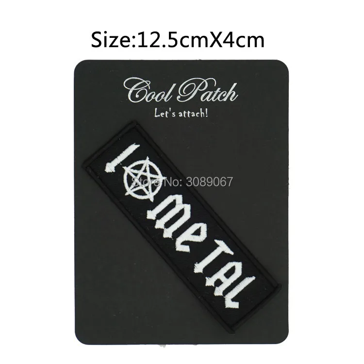 5 &quotI LOVE металлическая пентаграмма thrash speed PATCH SEW металлический значок с