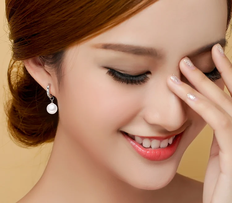 2016 жемчуг серьгимода сережки гвоздики высокое качество женщин AAA серьги с