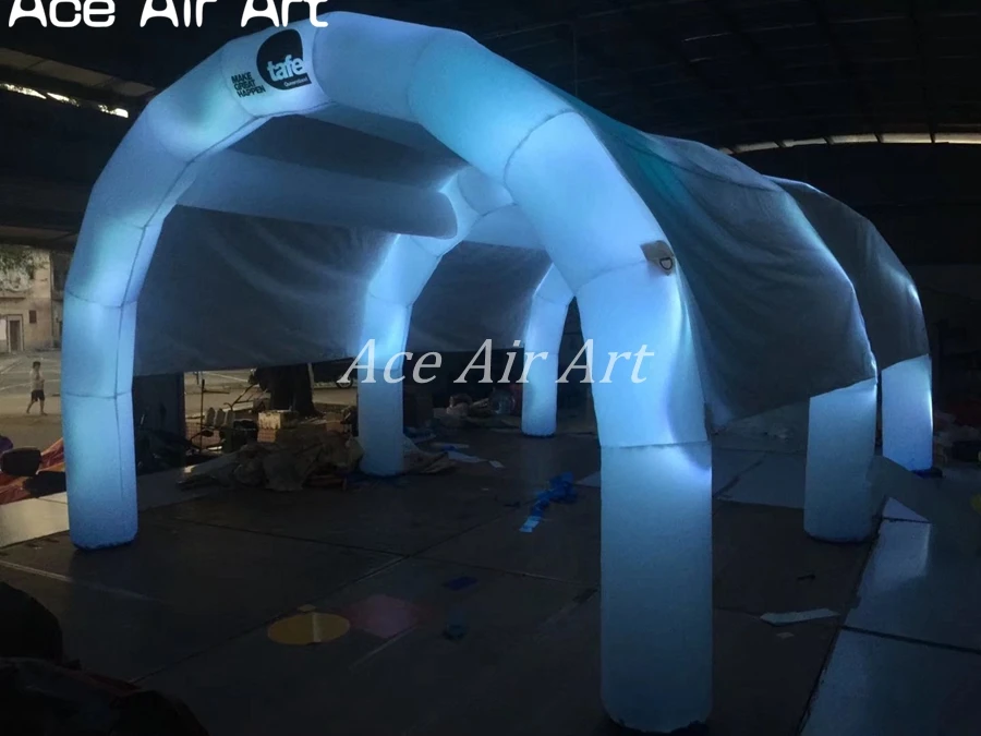 Günstig Riesen Tragbare Weiße Led Beleuchtung Aufblasbare Tunnel Party, Durch Tunnel Festzelt Aufblasbare Arch Kanal Zelt