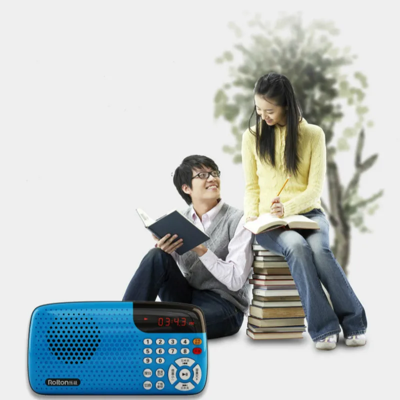 Rolton W105 УФ версия карты динамик светодиодный дисплей мини стерео тон USB и TF радио старое утро Упражнение пение машина