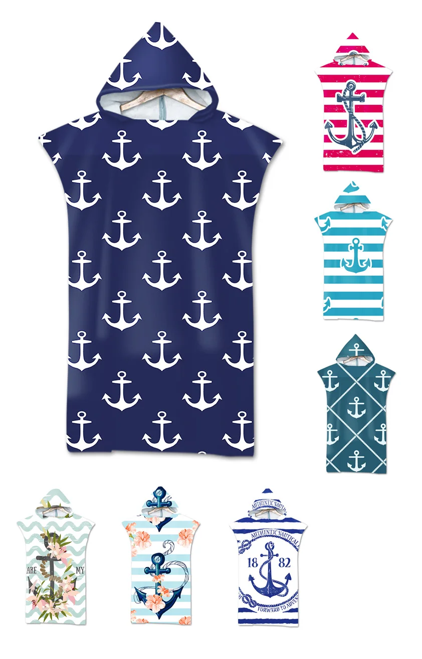 Бесплатная доставка морское Средиземноморское большое пончо для взрослых в