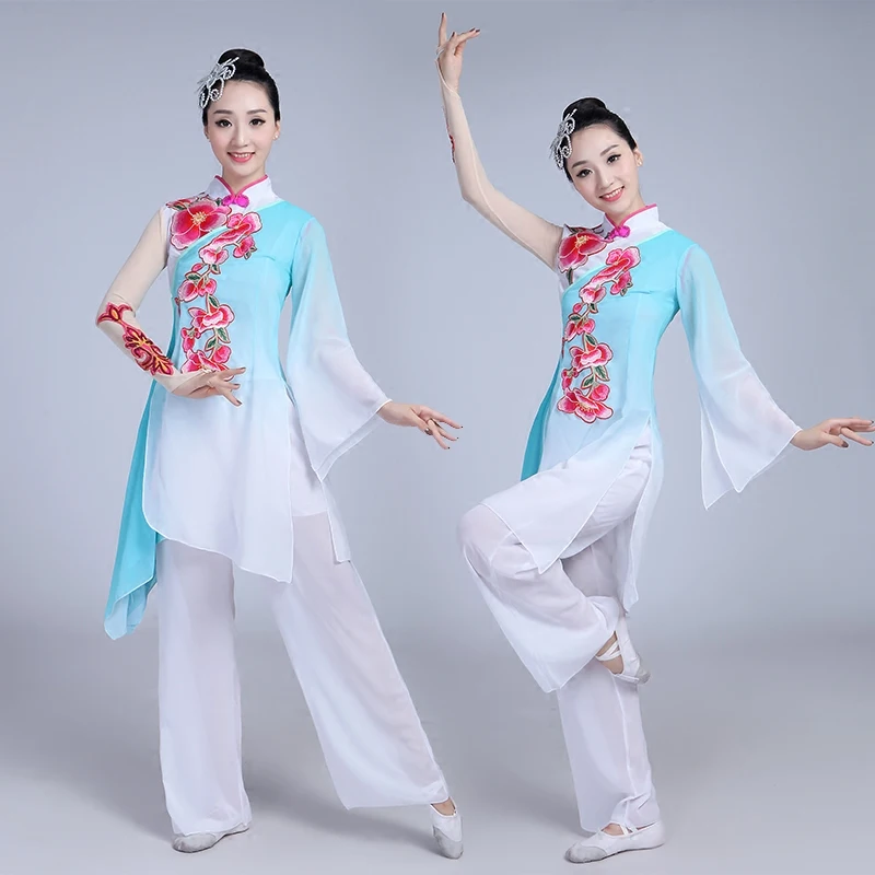 Китайский костюм hanfu новый стиль национальные танцевальные костюмы рукава