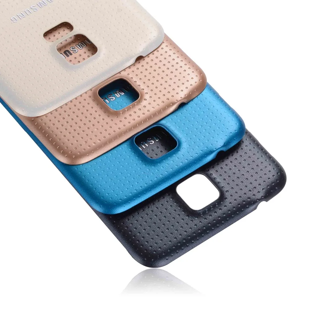 Задняя крышка батареи для samsung Galaxy S5 i9600 G900 задняя крышка корпуса батарейный чехол запасные части