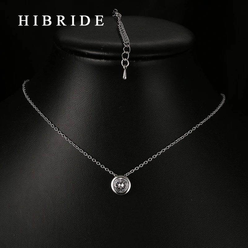 Hiневесты простой маленький круглый 1 карат Кубический циркониевый солитер