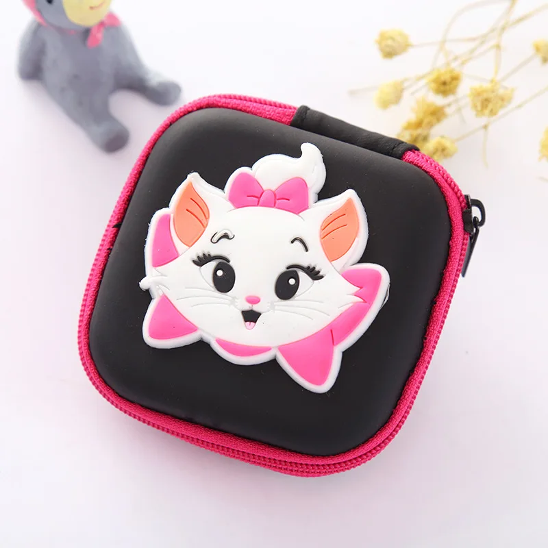 Розовый кошелек милый мультяшный мультфильм Marie Cat силиконовые сумки для ключей