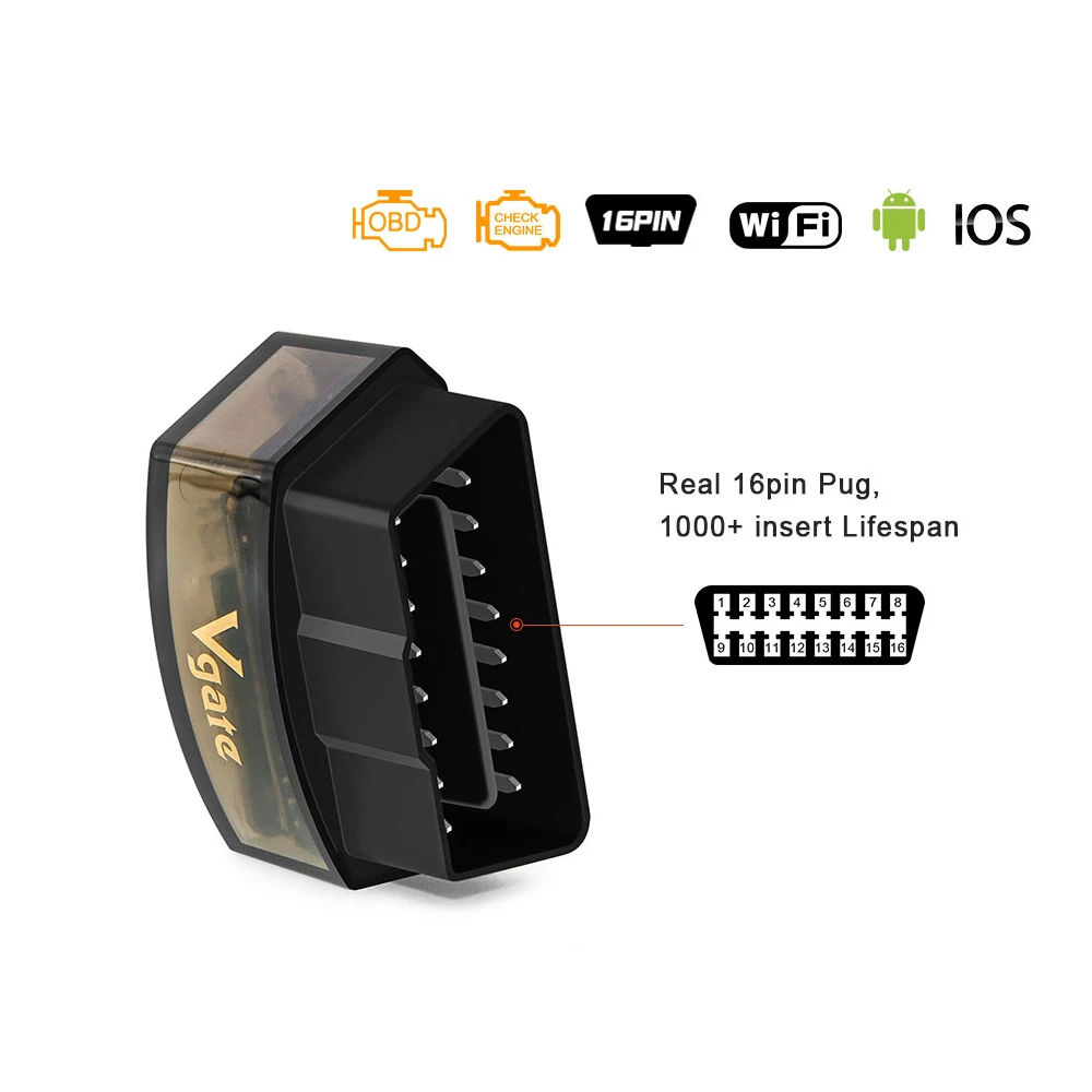 

10 шт. Vgate iCar Pro Bluetooth 4,0/WIFI OBD2 сканер для Android/IOS as icar2 ELM327 Bluetooth автоматический считыватель кодов