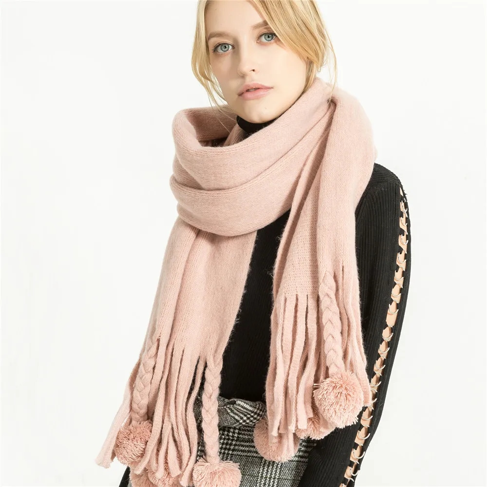 Длинные шарфы для женщин имитация кашемировый шарф одноцветное Лидер продаж