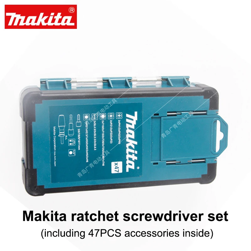 Япония Makita трещотка отвертка набор(включая 47 шт. аксессуары внутри) ручные инструменты отвертка Гаечный ключ Пакетная головка
