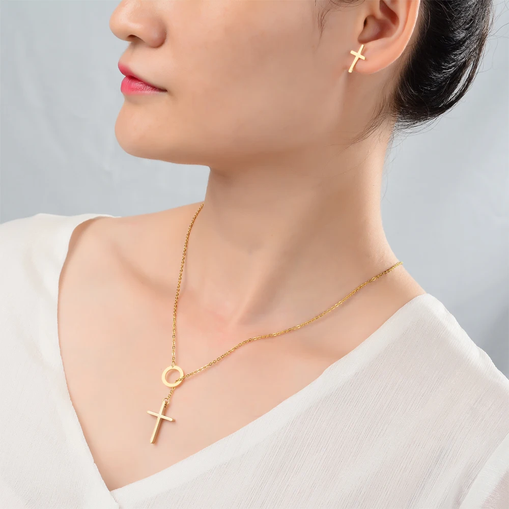 Комплект из колье и серёг нержавеющей стали|Ювелирные наборы| |