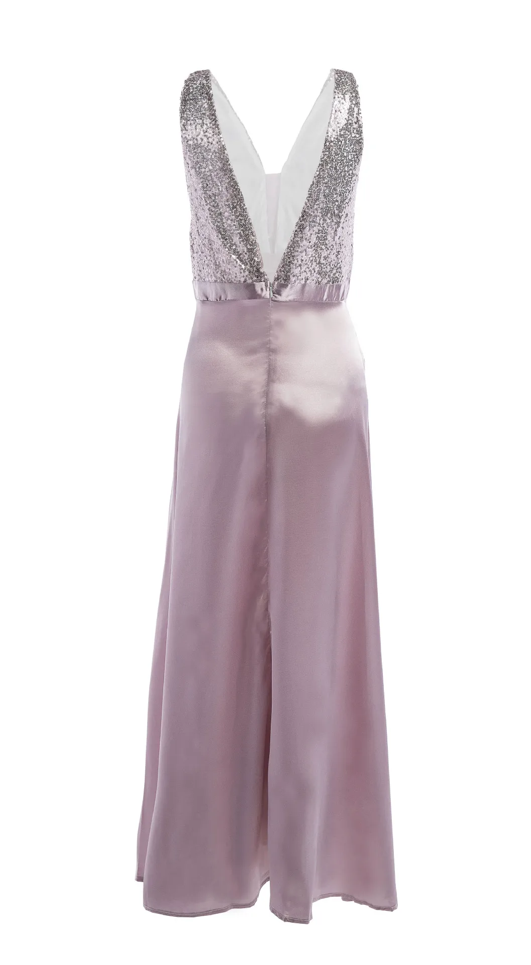 Женское зимнее длинное платье с V-образным вырезом и блестками | Женская одежда