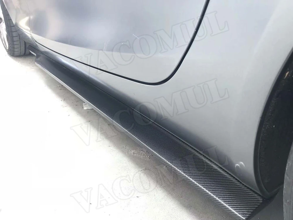 Для C Class углеродного волокна сторона юбки губ фартуки для Mercedes Benz AMG GT GTS GTR купе 2