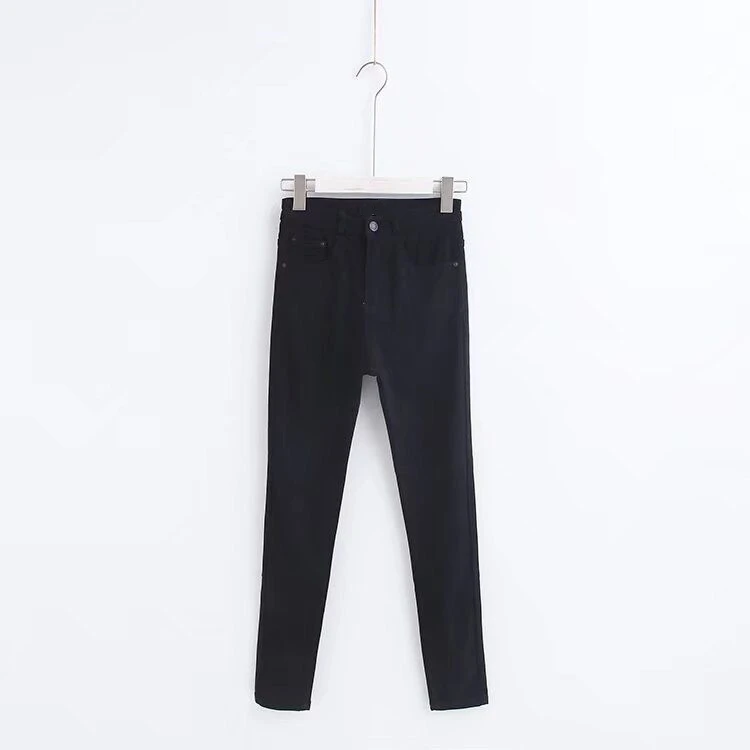 

kpop Seo Yea Ji same Black High waist slim pencil pants women korean streetwear stretch slim wild trousers female sweatpants