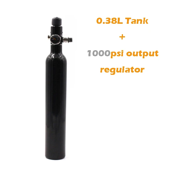 QUPB PCP пейнтбольное оборудование 0.38L газовый бак сжатый воздух высокого давления цилиндр 3000PSI w/регулятор 5/8-18UNF резьба TKU038 - Цвет: tank 1000psi output