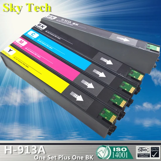 

5 Pcs Pigment Ink Cartridge For HP913A , For HP PageWide 352dw 377dw Pro 452dw 452dn 452dwt 477dw MFP 477dwt 552dw