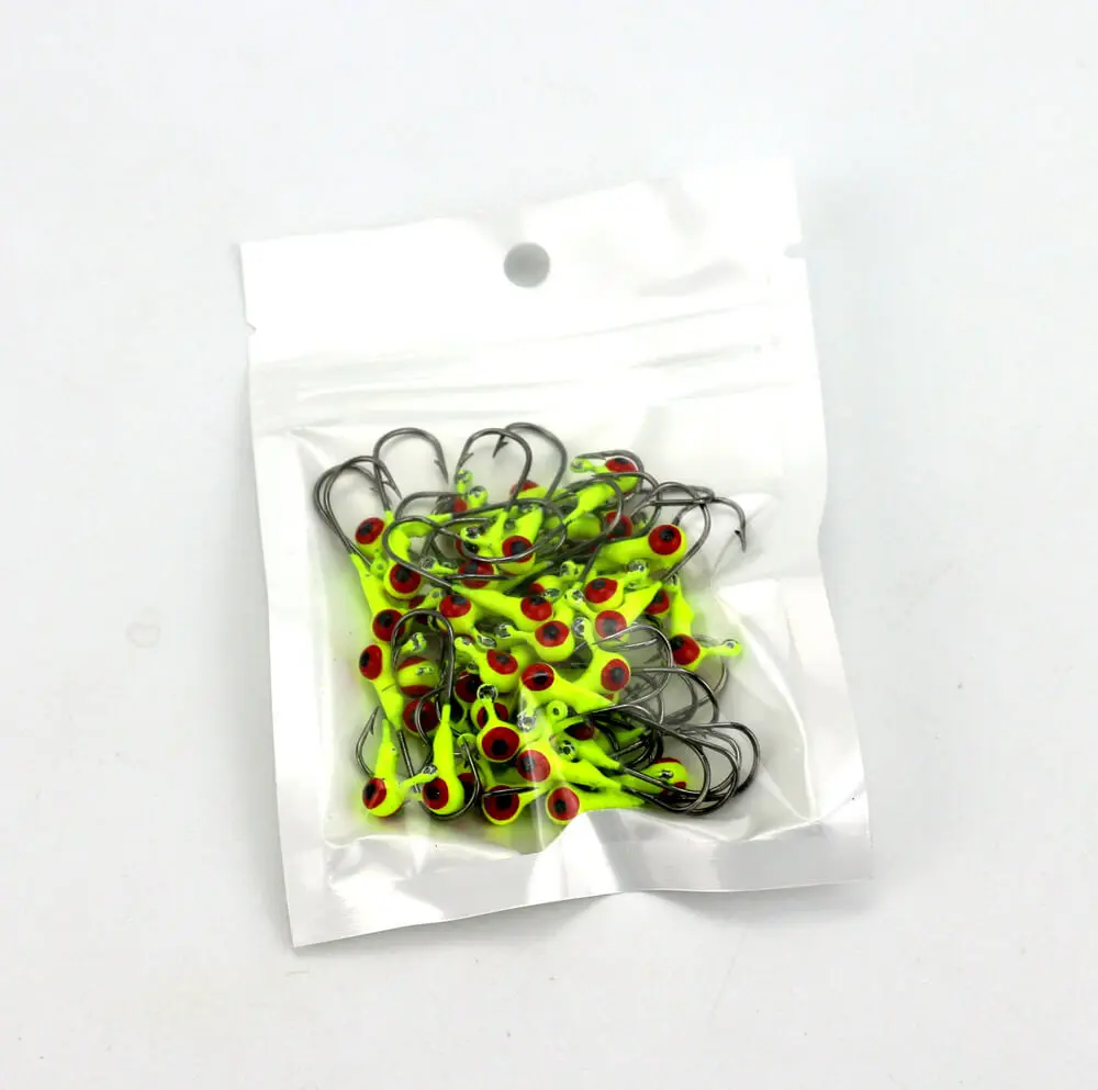 50 шт. смешанные цвета свинцовый крючок с колючей спинкой круглая головка