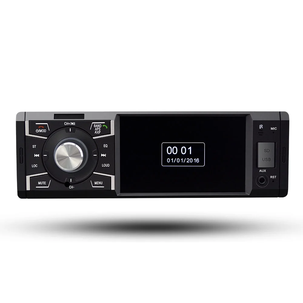 Автомагнитола 1 din с экраном 4 дюйма блютуз AUX USB SD 4x45 Вт Автомобильный MP3 MP5 плеер