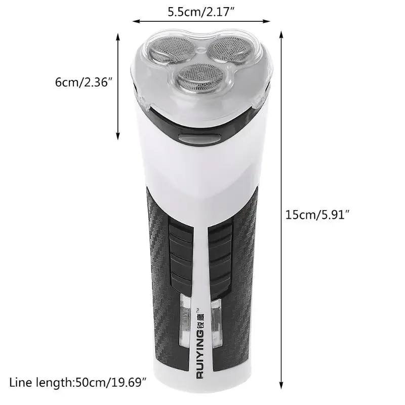 3D вращающаяся Беспроводная перезаряжаемая Бритва для мужчин бритва бороды с