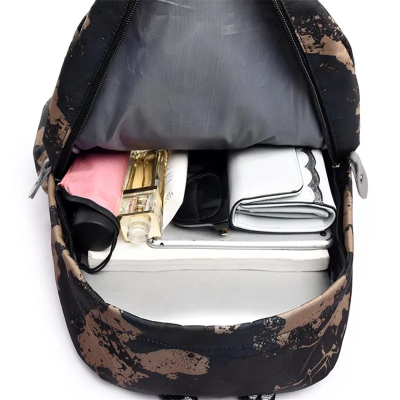 Камуфляжный холщовый рюкзак для мужчин и женщин школьные ранцы