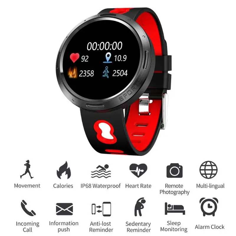 M58 Smartband IP68 водонепроницаемый монитор сердечного ритма сна будильник браслет уведомления о звонках напоминание о задаче для Android iOS