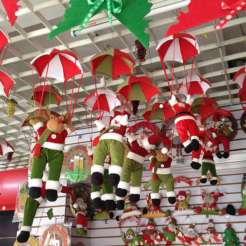 Новые рождественские подвески украшения для дома парашют Санта Клаус Рождество