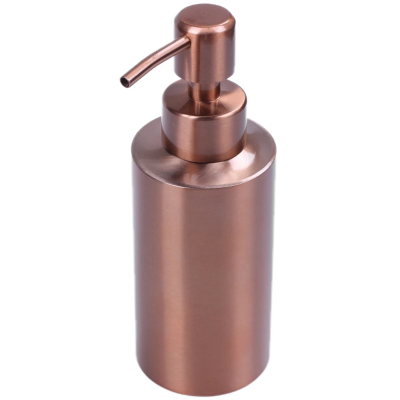 Нержавеющая сталь Розовое Мыло с золотом диспенсер Ванная комната рук жидкое