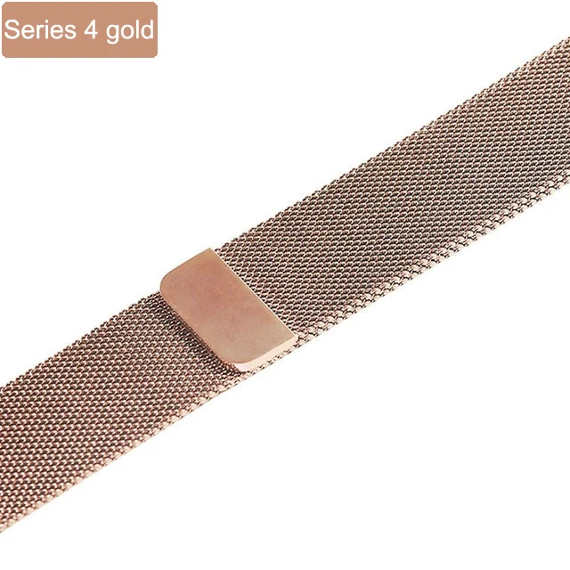 Series 4 Gold Ремешок для apple watch Миланская петля ремешок для apple watch 4 apple watch ремешок apple watch 3 ремешки для apple watch 4 3 iwatch band 42mm 38mm 44mm 40mm умный ремешок для часов accessories 42 mm 44 mm series 4 3 - Цвет ремешка: Series 4 Gold