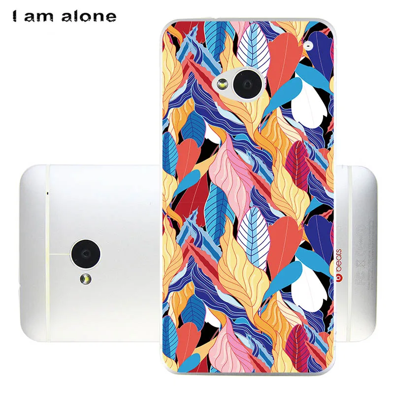 Чехлы для телефона I am alone для htc One M7 802d 4,7 дюймов, мягкий чехол для мобильного телефона из ТПУ, Модные цветные сумки для htc One M7 802d