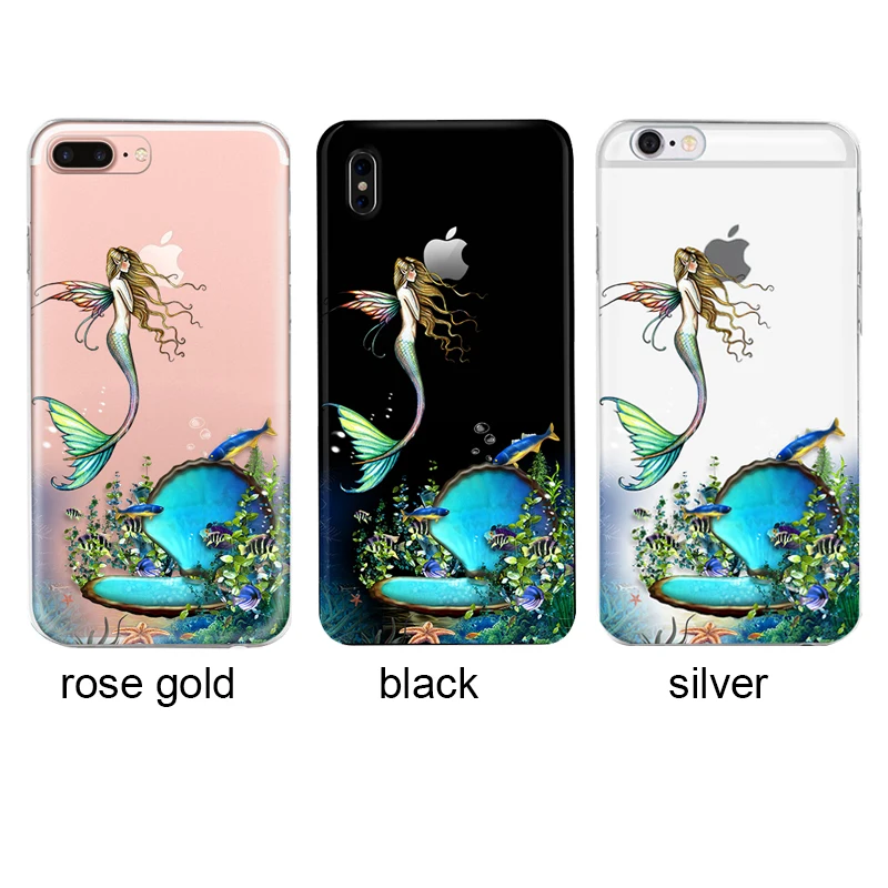 MISSCASE Mermaid Phone Case for iphone X 7 8 Plus Soft TPU Silicon Full Protective coque Cover iPhone 6 6S plus 5 5S SE |