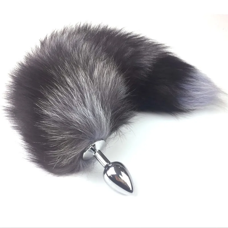 Medium size Fox Tail Anal butt Plug Metal For Men Women Adult product Sex Toy | Красота и здоровье
