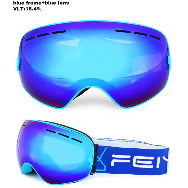 Близорукие можно использовать лыжные очки двухслойные UV400 Анти туман большая