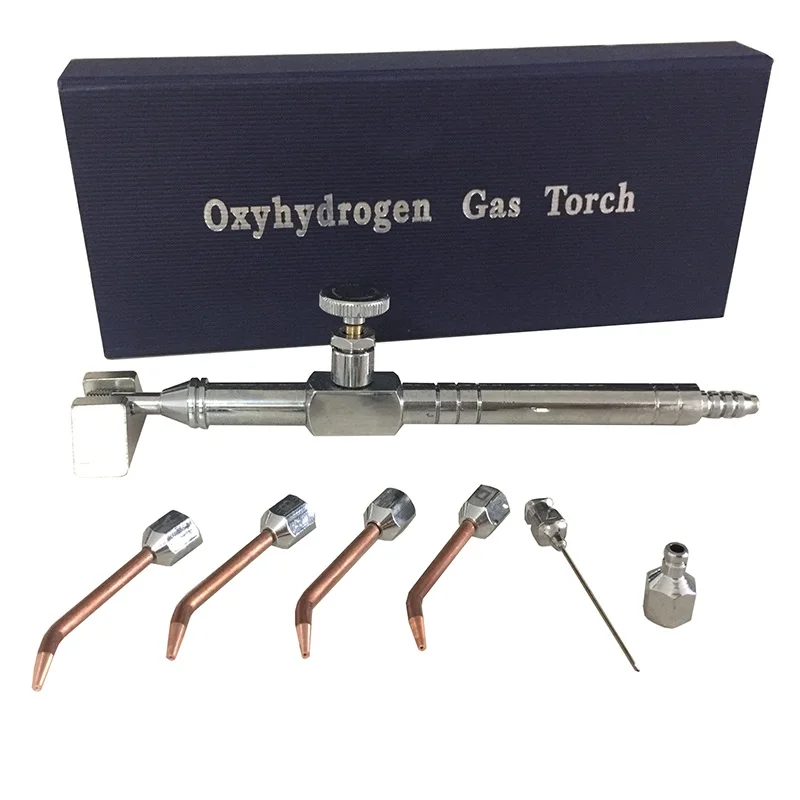 Газовый мини фонарь HHO для пайки кислородом сварочный пистолет с 5 насадками
