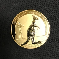 100 pcs non magnetic the australian kangroo 2012 badge 24k gold plated brass 32 6 mm elizabeth collectible sourvenir art coin