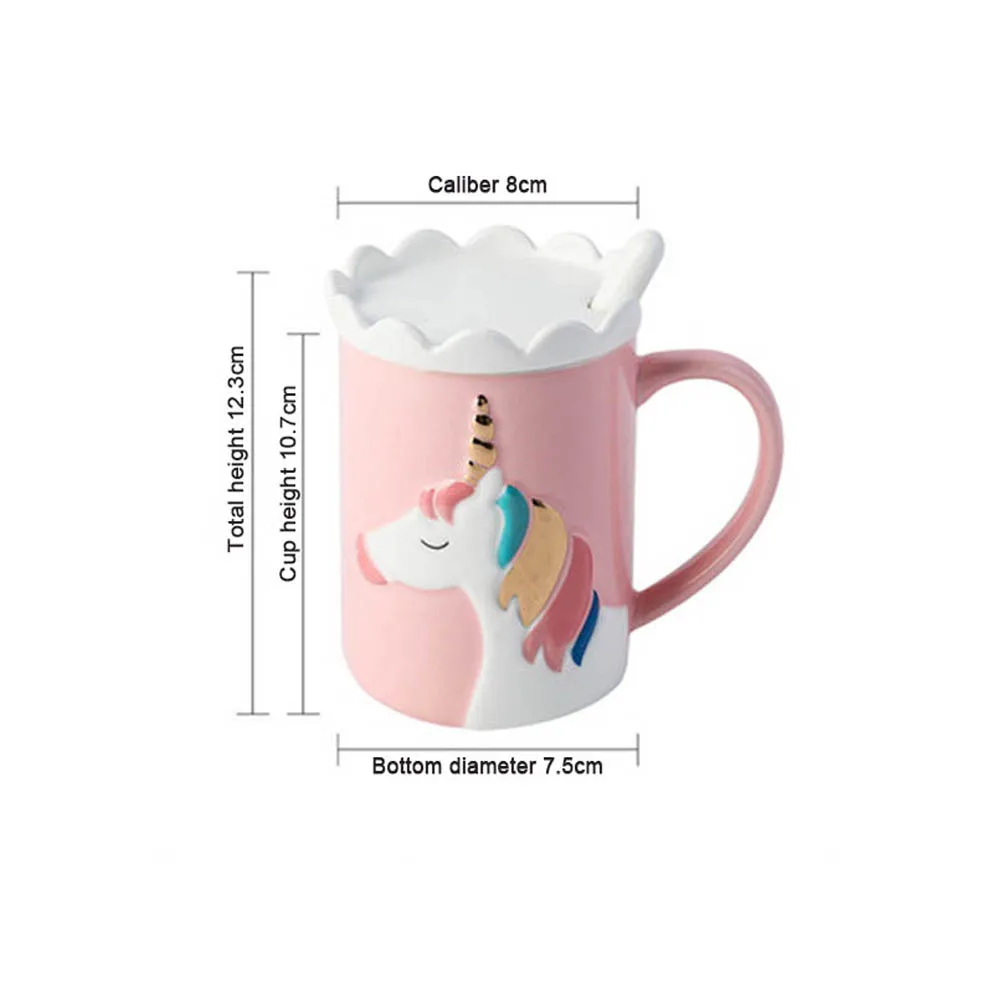 1 шт. керамическая кружка для кофе с ложкой и крышкой 400 мл|Кружки| |