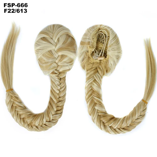 F22-613 TOPREETY термостойкие синтетические волосы волокно 130гр 2" 50 см прямая коса клип в/на конский хвост Расширения FSP-666 - Цвет: F22-613