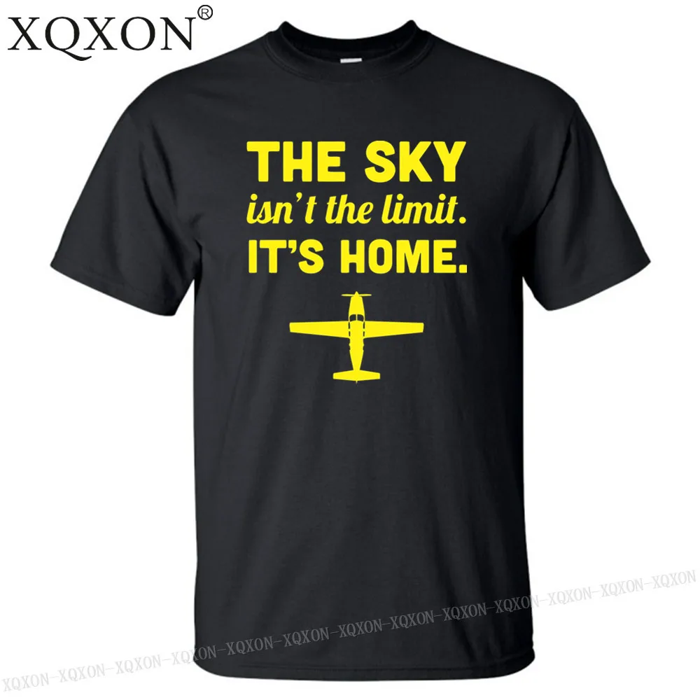 New- the sky Is Not limit it's home смешной самолет пилот Цитата футболка дизайн печати