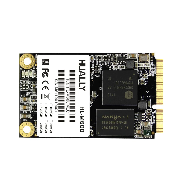 Hually MSATA3 Высокое качество mini pcie SSD 60 ГБ 120 240 твердотельный диск HD Жесткий для