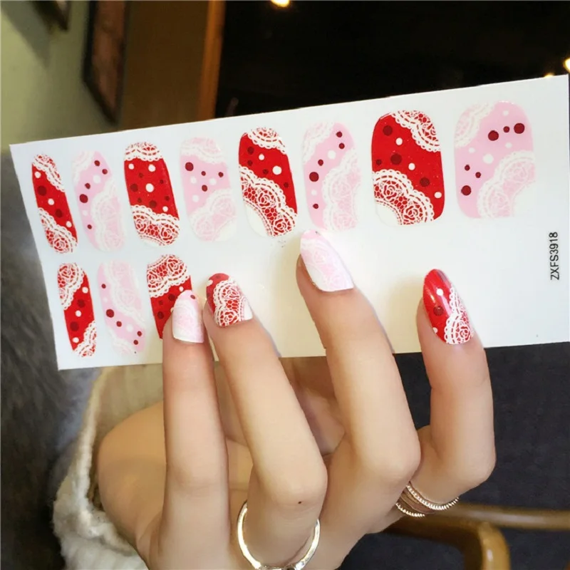 Sweet nail stickers waterproof long lasting cute Nails Sticker | Красота и здоровье