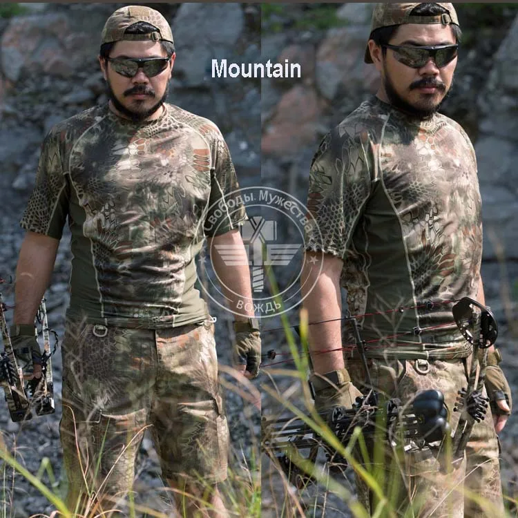 Сетчатая футболка с лягушкой Kryptek круглым вырезом и короткими рукавами в стиле