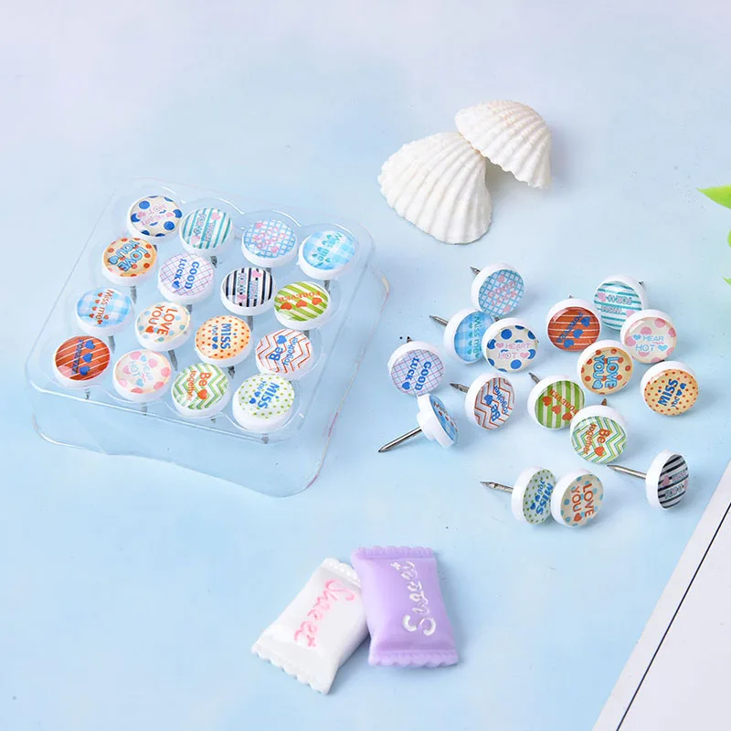 B 16pcs 1 упаковка, флаги, нажимные булавки, 7 цветов, подходят для карты мира с уроками по географии, прикрепляемые фотографии для путешествий - Цвет: B 16pcs