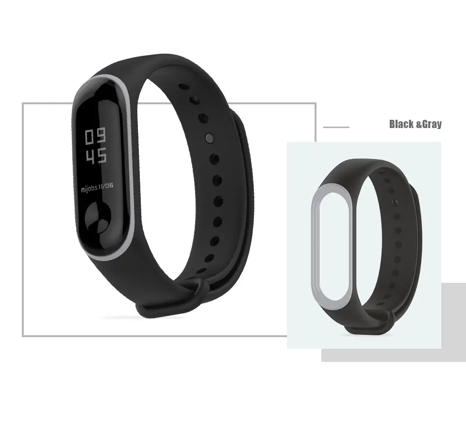 Mi Band 4/3 ремешок силиконовый браслет для Xiaomi mi 3/4 аксессуары браслет mi Band 3/4 замена двойной цвет ремни