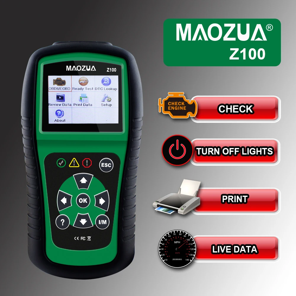 OBD2 OBD Автомобильный сканер диагностический инструмент Maozua Z100 автоматический